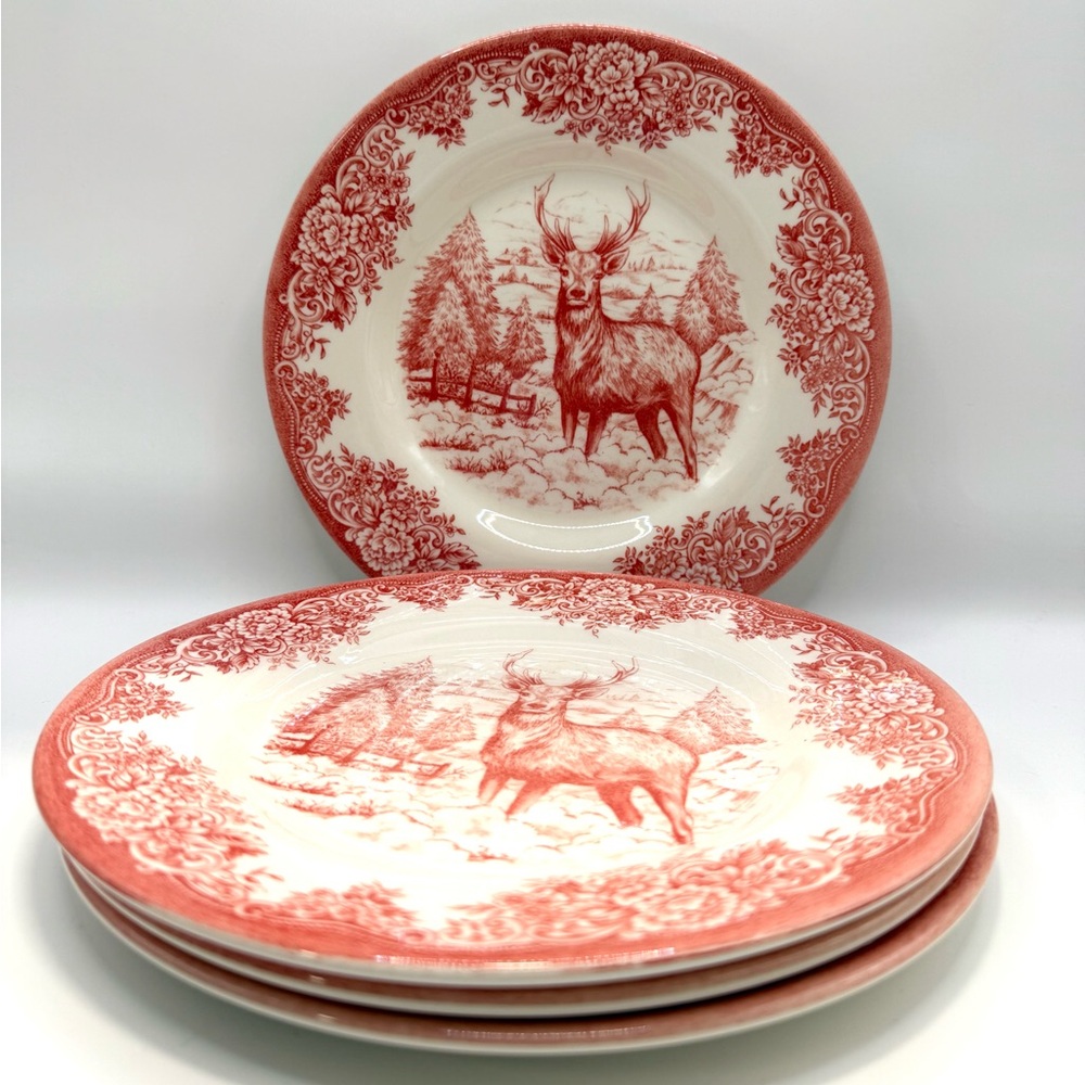 Royal Stafford Red Stag Deer Salad Plates s/4